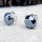 Black Spinel Stud Earring 925 Sterling Silver Earring For Birthdays Gift #NS1651