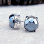 Black Spinel Stud Earring 925 Sterling Silver Earring For Birthdays Gift #NS1651