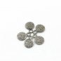 Pave Diamond Disc Charm Pendant 925 Sterling Silver Jewelry Additional Findings.