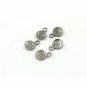 Pave Diamond Disc Charm Pendant 925 Sterling Silver Jewelry Additional Findings.