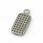 Pave Diamond Rectangle Charm Pendant 925 Sterling Silver Jewelry Findings Gift.