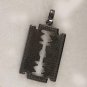 Genuine 0.95 Ct Pave Diamond Razor Blade Pendant 925 Sterling Silver Fashion.