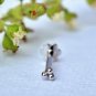 14k Solid Gold Tiny Trinity Nose Piercing Body Piercing Nose Ear Stud Lip Stud.