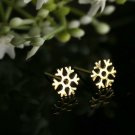 14k Solid Gold Snowflake Ear Piercing Dainty Gold Nose Ear Piercing Jewelry Gift