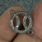 Pave Diamond Ball Connector 925 Silver Diamond Tennis Ball Jewelry Connector.
