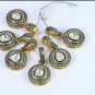Handmade Rosecut Diamond Round Pendant 14k Gold&925 Silver Diamond Pendant Charm