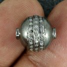 Pave Diamond Spacer Beads Ball 925 Silver Connector Link Diamond Beads Ball.