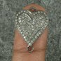 Pave Diamond Connector Findings 925 Sterling Silver Heart Love Diamond Pendant.