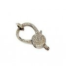 Pave Diamond Lobster Clasps 925 Sterling Silver Lobster Clasps Jewelry Supplies.