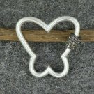 Pave Diamond Carabiner Lock Butterfly Shape Clasp 925 Silver Diamond Findings.
