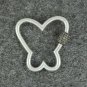 Pave Diamond Carabiner Lock Butterfly Shape Clasp 925 Silver Diamond Findings.