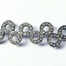 Pave Diamond Circle Jewelry Connector 925 Silver Necklace Chain Diamond Findings Pave Diamond Circle Jewelry Connector 925 Silver Necklace Chain Diamond Findings