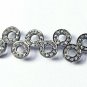 Pave Diamond Circle Jewelry Connector 925 Silver Necklace Chain Diamond Findings