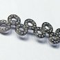 Pave Diamond Circle Jewelry Connector 925 Silver Necklace Chain Diamond Findings