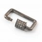 Pave Diamond Rectangle Carabiner Lock 925 Silver Diamond Jewelry Findings Lock.