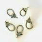 Pave Diamond Lobster Clasps 3Pc Lot 925 Silver Lobster Lock Necklace Findings.