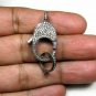 Pave Diamond Lobster Clasps 925 Silver Diamond Jewelry Findings.