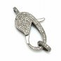 Lobster Clasps Findings Pave Diamond Lobster Clasps 925 Silver Jewelry Findings.