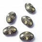 Oval Shaped Pave Diamond Beads 925 Silver Polki Diamond Wholesale Jewelry Beads.