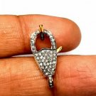 Pave Diamond Lobster Clasps 925 Silver Additional Jewelry Finding Connector Gift