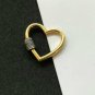 Heart Carabiner Clasps Pave Diamond Clasps Findings 925 Silver Diamond Jewelry.
