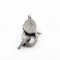 Pave Diamond Lobster Clasp 1 pc  925 Sterling Silver Jewelry findings 3 shades