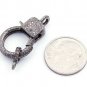 Pave Diamond Lobster Clasp 925 Sterling Silver Jewelry findings for chain