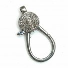 Pave Diamond Lobster Clasps 925 Silver Necklace Clasps Jewelry Findings Lock. Pave Diamond Lobster Clasps 925 Silver Necklace Clasps Jewelry Findings Lock.