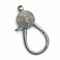 Pave Diamond Lobster Clasps 925 Silver Necklace Clasps Jewelry Findings Lock.