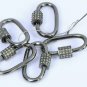 Diamond Clasps 925 Silver Oval Diamond Screw Clasps Carabiner Lock Finding Charm