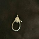 Pave Diamond Lobster Clasps 925 Silver Lobster Lock Necklace Jewelry Findings.