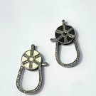 Lobster Clasps Pave Diamond 925 Silver Diamond Necklace Findings Enamel Lobster.