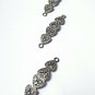 Pave Diamond Heart Shape Connector 925 Silver Diamond Bracelet Connector Finding