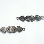 Pave Diamond Heart Shape Connector 925 Silver Diamond Bracelet Connector Finding