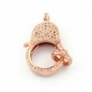 Pave Diamond Lobster Clasps 925 Sterling Silver Lobster Claw Jewelry Findings.