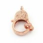 Pave Diamond Lobster Clasps 925 Sterling Silver Lobster Claw Jewelry Findings.