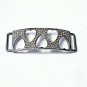 Pave Diamond Bracelet Connector 925 Silver Heart Shape Connector For Jewelry.
