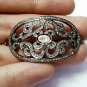 Pave Diamond Vintage Oval Jewelry Connector 925 Silver Diamond Bracelet Findings