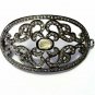 Pave Diamond Vintage Oval Jewelry Connector 925 Silver Diamond Bracelet Findings