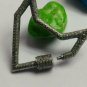 Pave Diamond Lock 925 Silver Diamond Batman Style Carabiner Lock Jewelry Finding