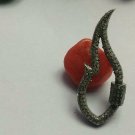 Pave Diamond Lock 925 Silver Eternal Flame Screw Carabiner Lock Jewelry Findings