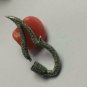 Pave Diamond Lock 925 Silver Eternal Flame Screw Carabiner Lock Jewelry Findings