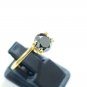 Spinel Ring Diamond Cut Gold Plated Unisex Ring For Men Women Black Rings NGP98