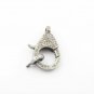 Set Of 3 Lobster Clasp Pave Diamond Diamond Necklace Lobster Findings 925 Silver