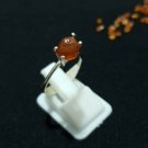 Spessartine Mandarin Garnet Raw Ring 925 Silver Raw Solitaire Unisex Ring. Spessartine Mandarin Garnet Raw Ring 925 Silver Raw Solitaire Unisex Ring.