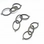 Pave Diamond Chain Link Connector 925 Silver Diamond Necklace Connector Findings