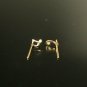 14k Solid Gold Musical Notes Stud Piercing Jewelry Nose Ear Piercing Jewelry.