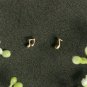 14k Solid Gold Musical Notes Stud Piercing Jewelry Nose Ear Piercing Jewelry.