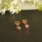 14k Solid Gold Starburst Ear Stud Gold Piercing Jewelry Celestial Star Piercing.