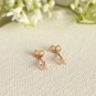 14k Solid Gold Starburst Ear Stud Gold Piercing Jewelry Celestial Star Piercing.